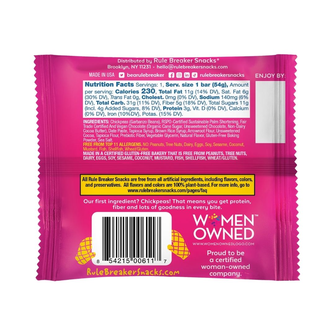 Rule Breaker Chocolate Brownies — Singles, 12-Pack Individually Wrapped 1.9 oz