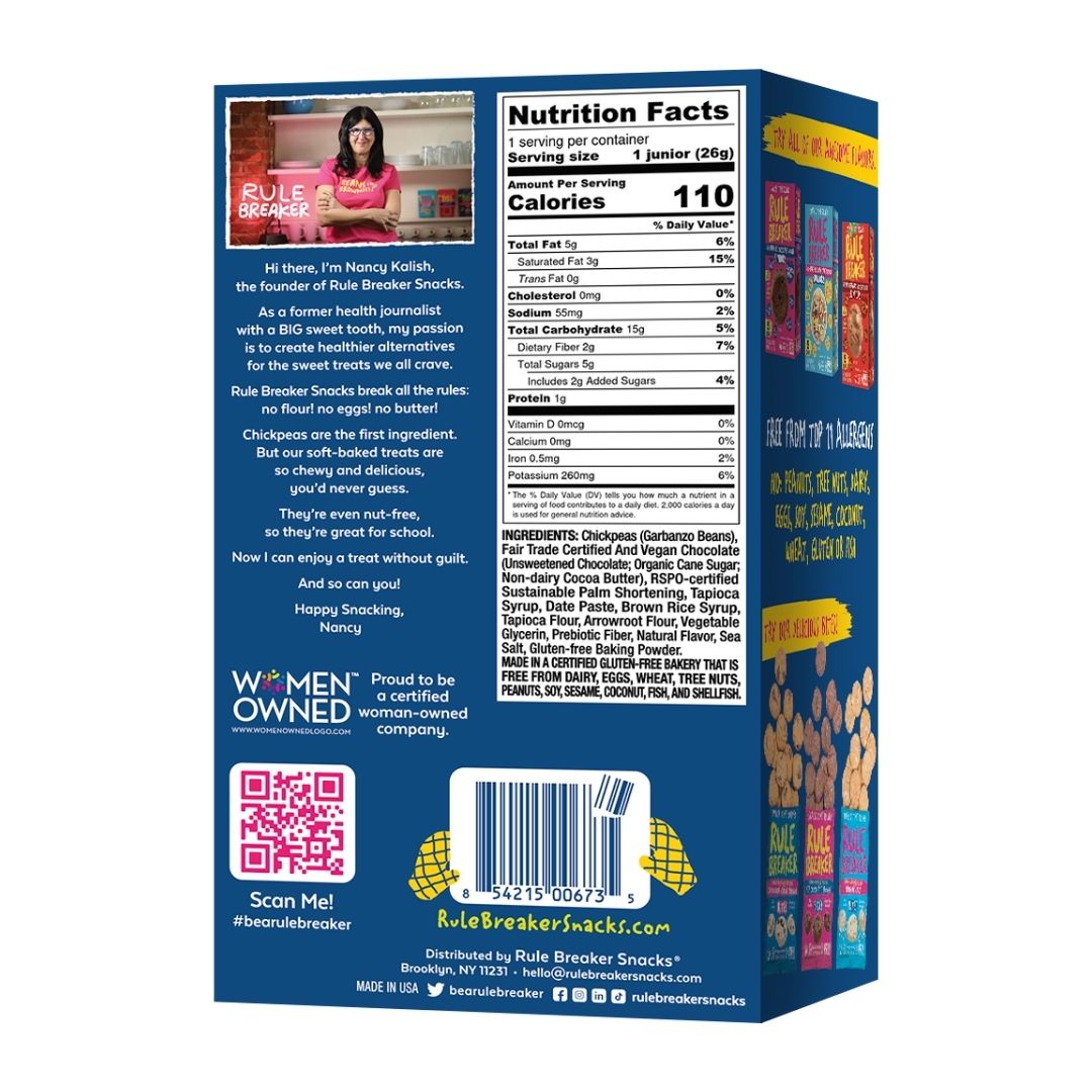 Rule Breaker Chocolate Chip Blondie Juniors — 6 Boxes of 5-Packs (30 Cookies)