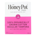 The Honey Pot Regular Unscented Tampons with Plastic Applicator, 18 ct