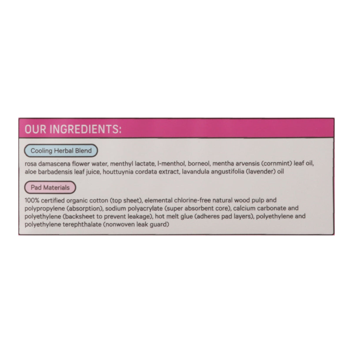 The Honey Pot Regular Herbal Menstrual Pads, 20 ct