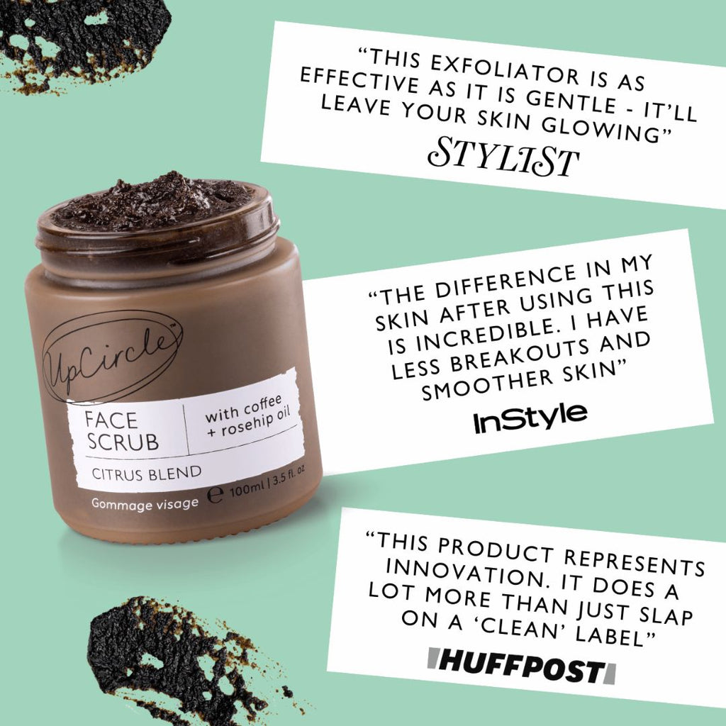UpCircle Face Scrub with Coffee + Rosehip Oil — Citrus Blend