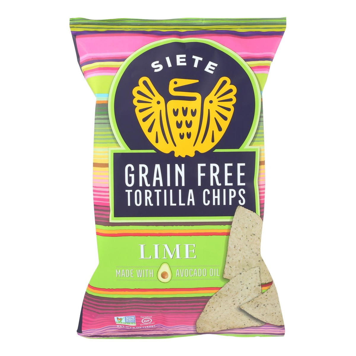 Siete Lime Tortilla Chips, 5 oz (Case of 12)