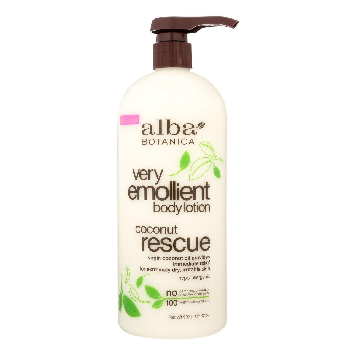 Alba Botanica Very Emollient Coconut Rescue Body Lotion, 32 oz