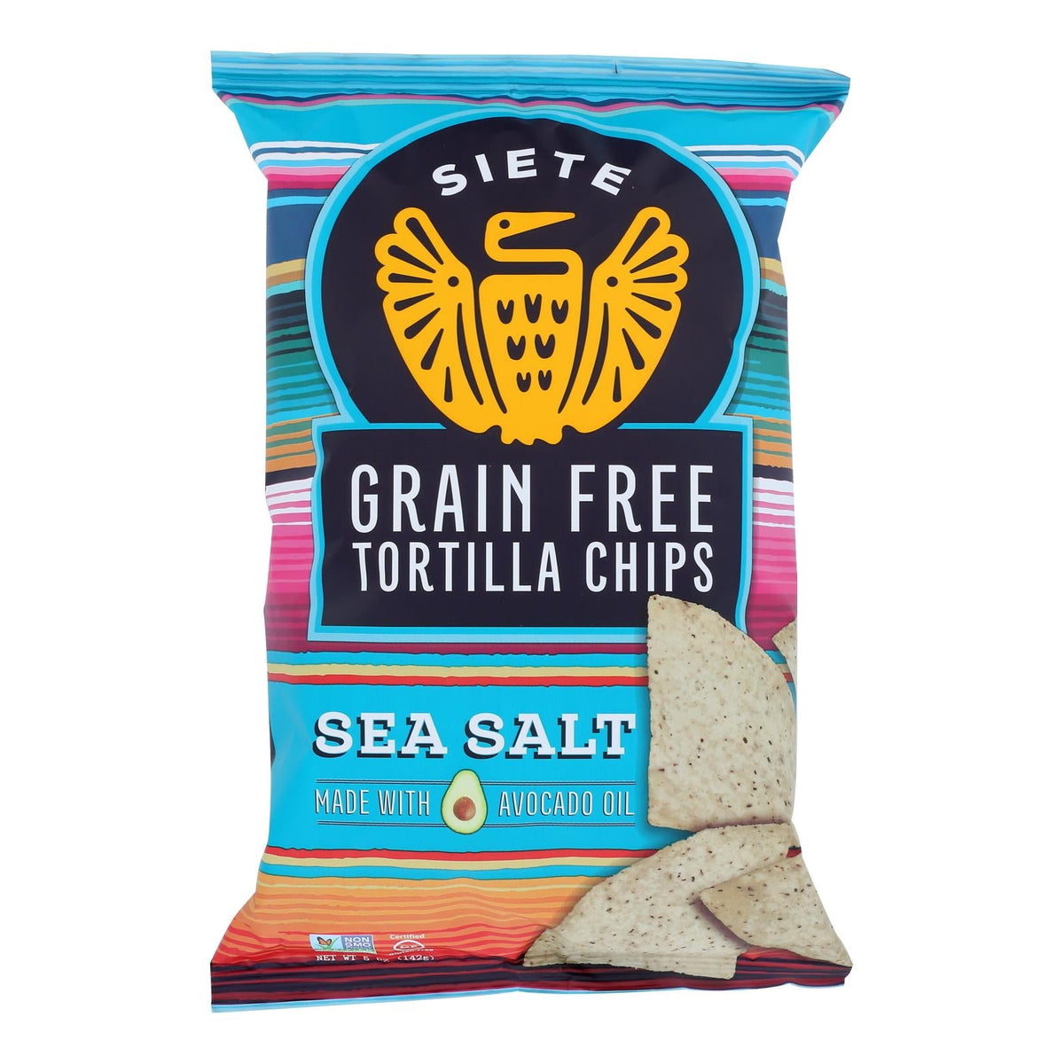 Siete Sea Salt Tortilla Chips, 5 oz (Case of 12)