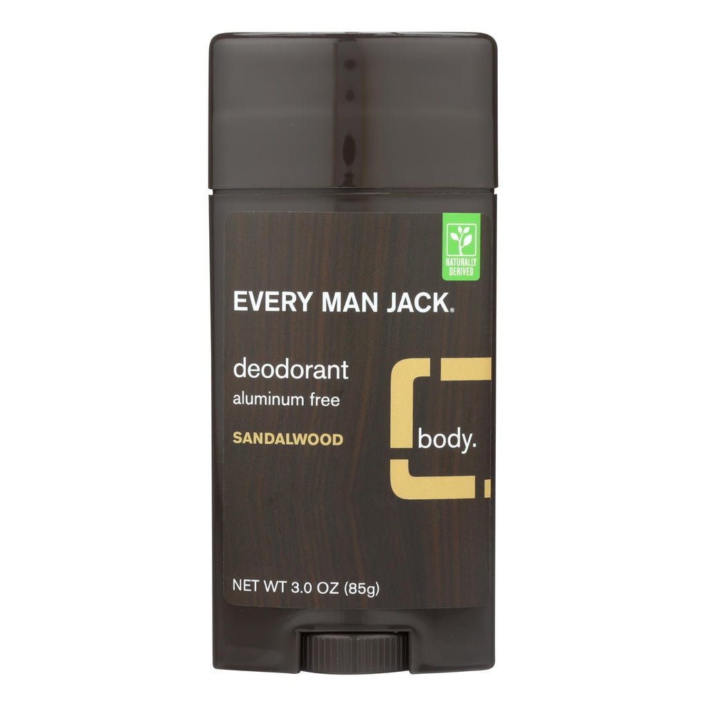 Every Man Jack Sandalwood Aluminum-Free Body Deodorant (Case of 3)