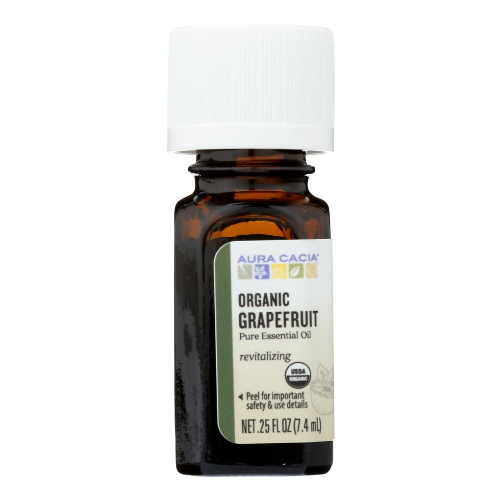 Aura Cacia Organic Grapefruit Essential Oil, 0.25 fl oz
