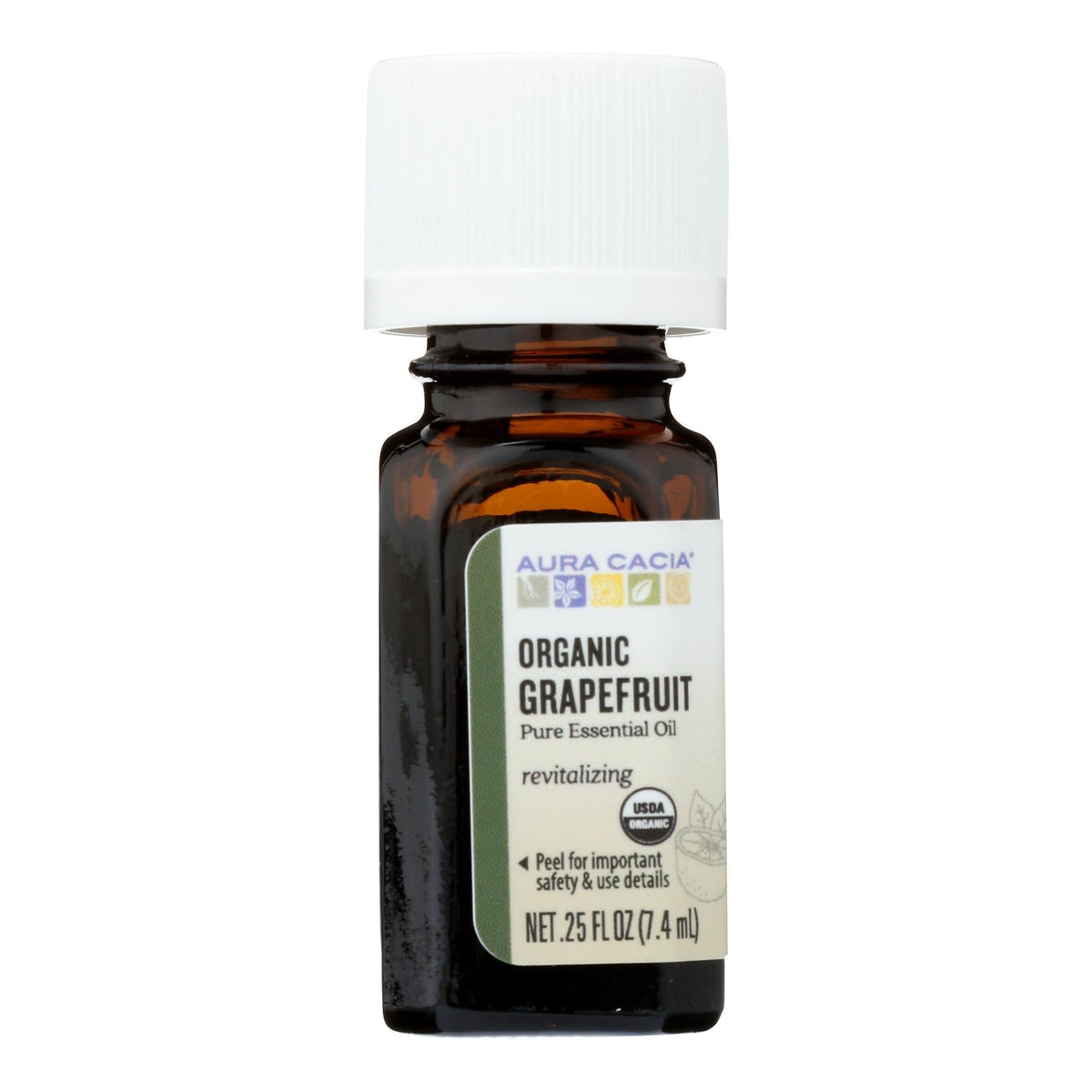 Aura Cacia Organic Grapefruit Essential Oil, 0.25 fl oz