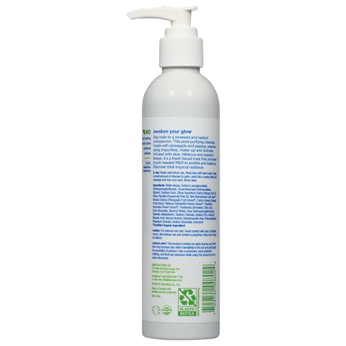 Alba Botanica Pore Purifying Pineapple Enzyme Hawaiian Facial Cleanser, 8 fl oz