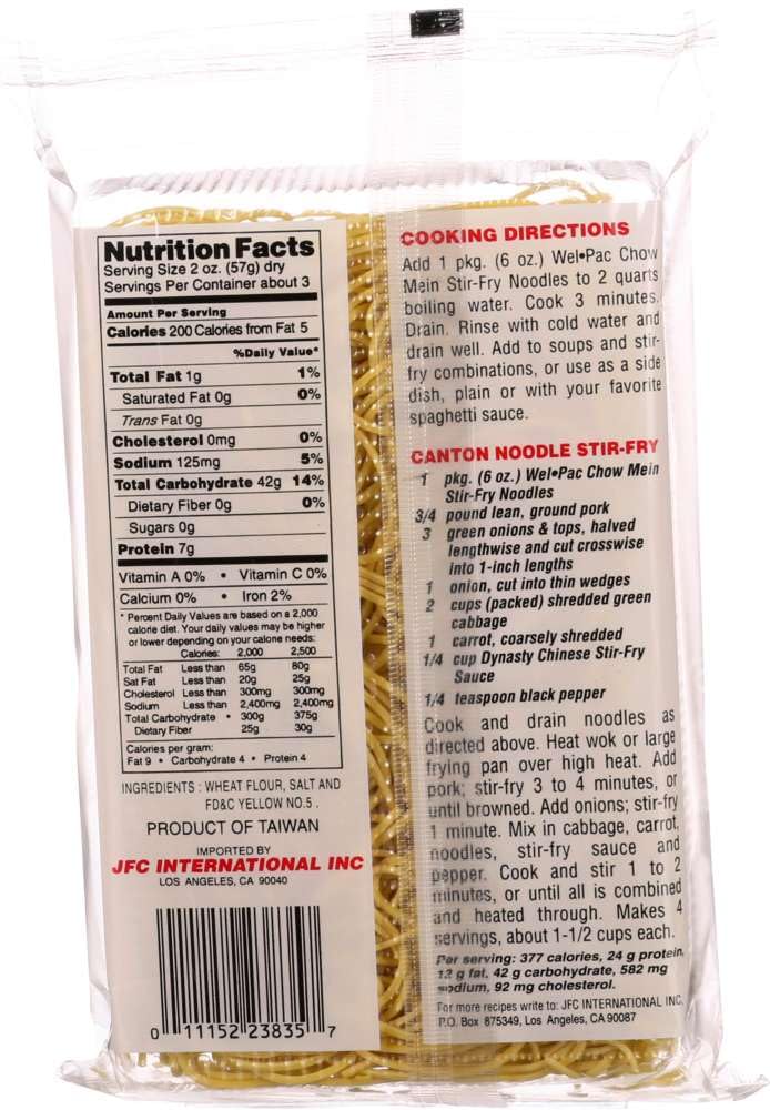 Wel-Pac Soba Chuka Noodles, 6 oz (Case of 6)