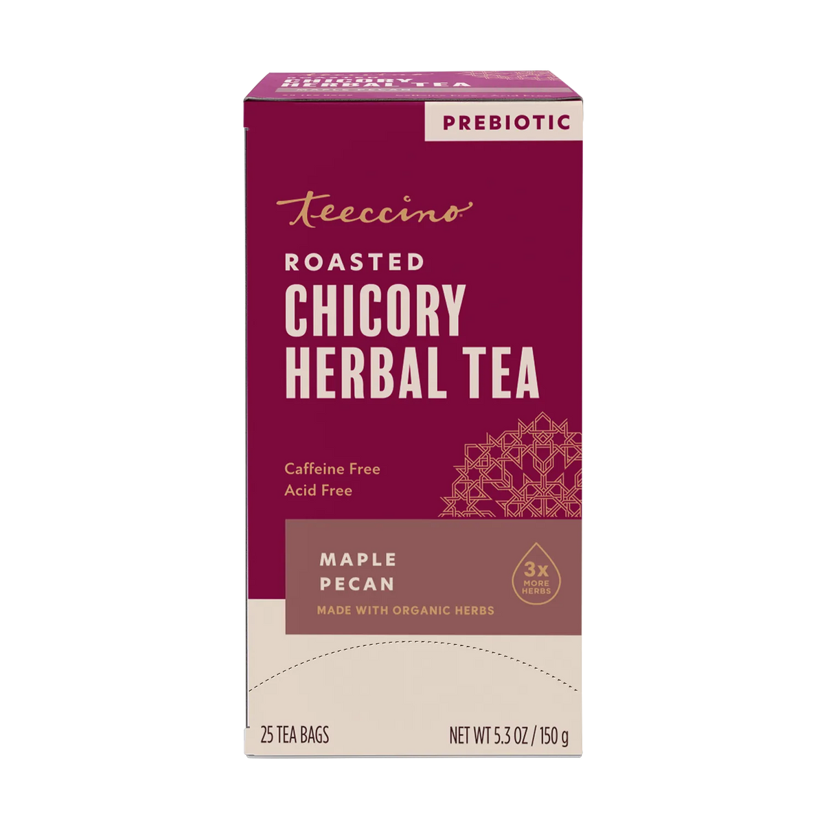 Teeccino Maple Pecan Roasted Herbal Tea — 25 Tea Bags