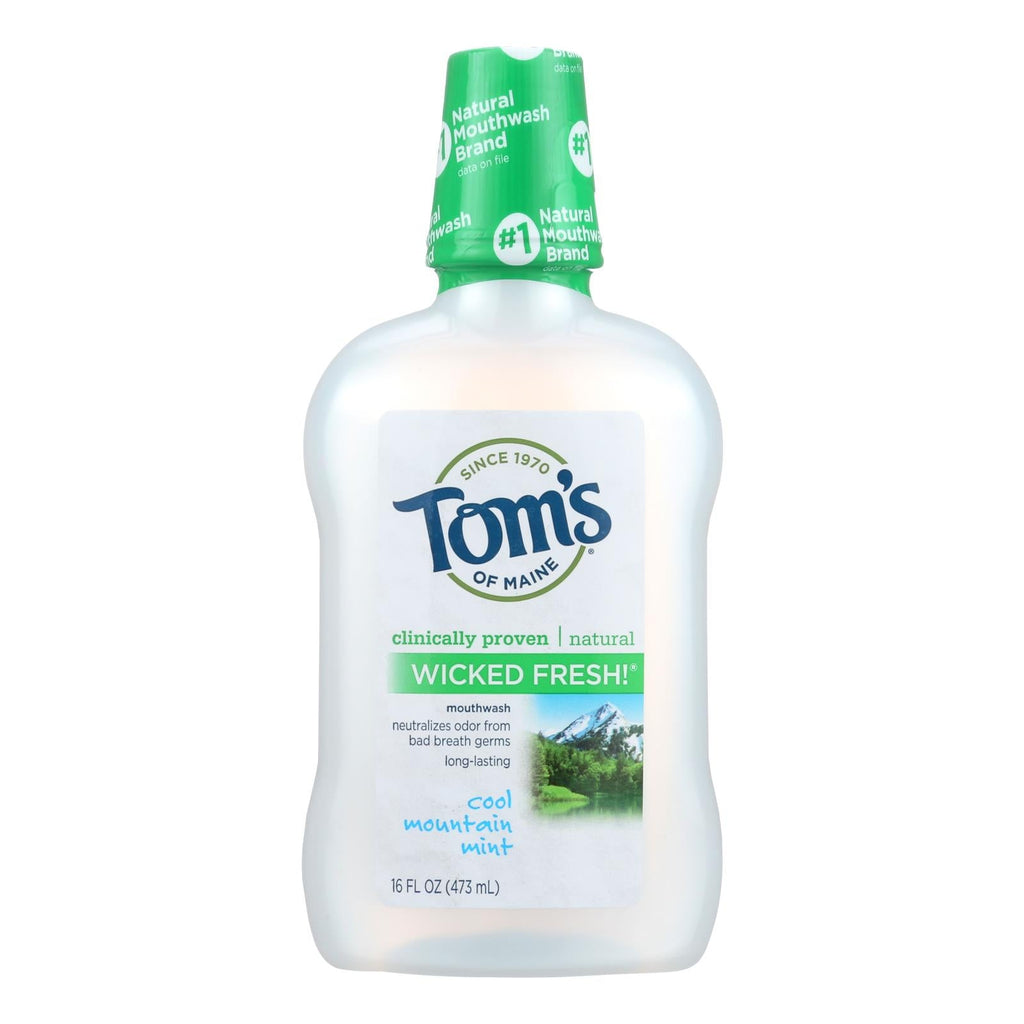 Tom's of Maine Cool Mountain Mint Mouthwash, 16 oz