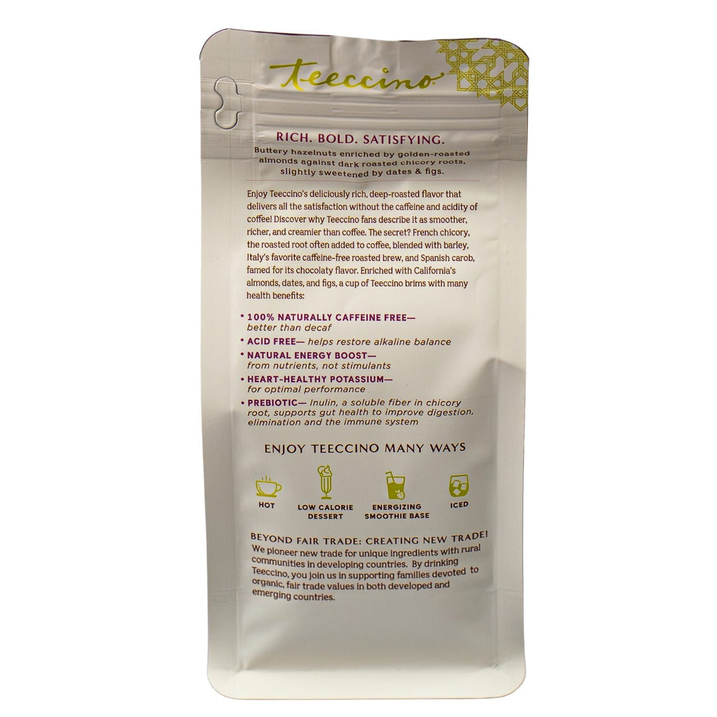 Hazelnut Chicory Herbal Coffee — back label, photo 12