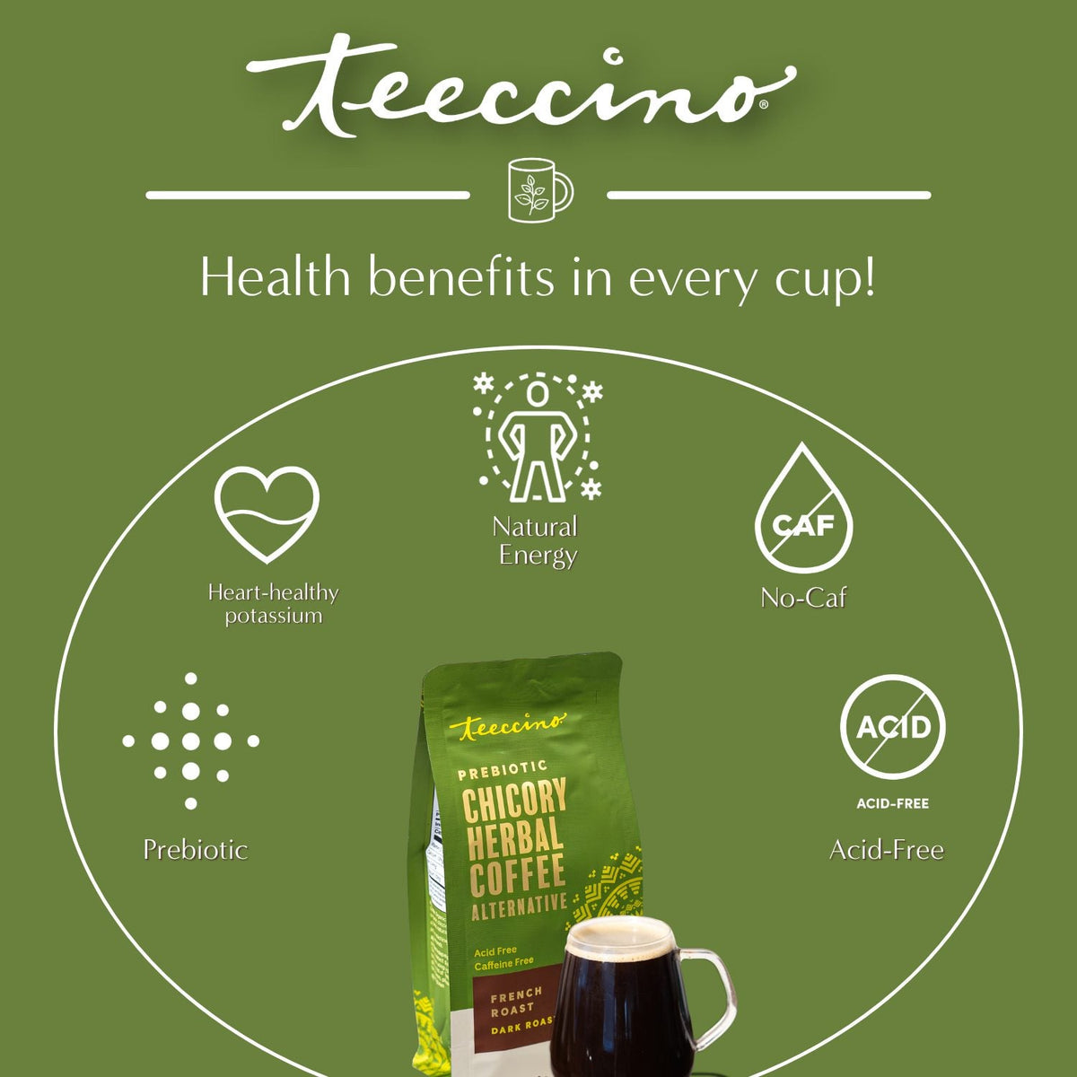 French Roast Chicory Herbal Coffee — product photo 6
