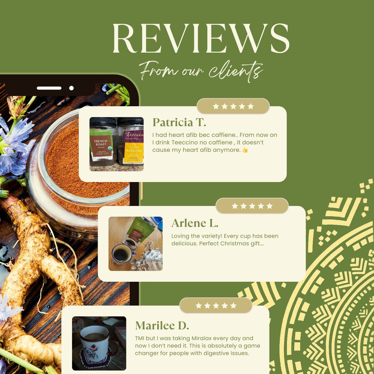 French Roast Chicory Herbal Coffee — product photo 4