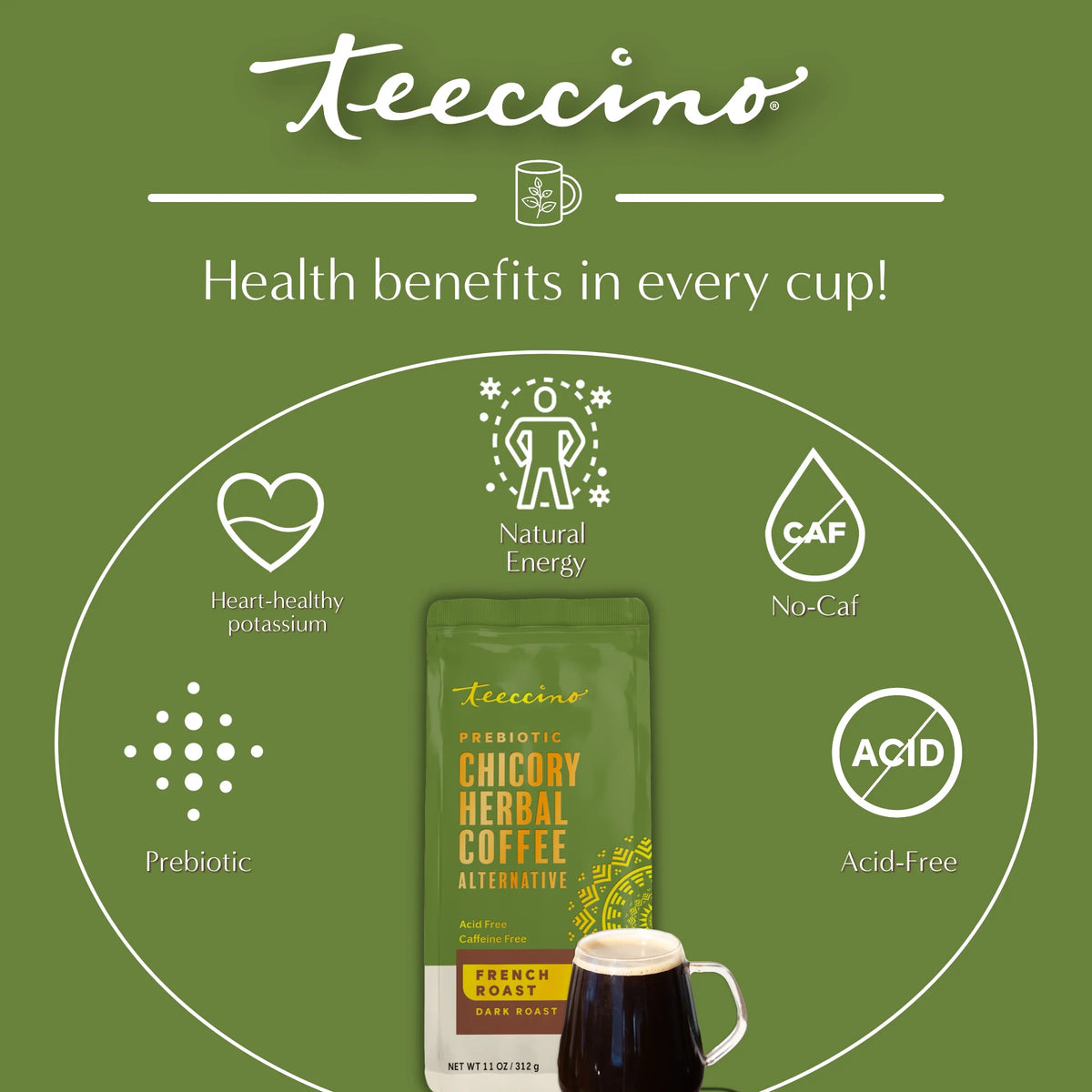 French Roast Chicory Herbal Coffee — product photo 14