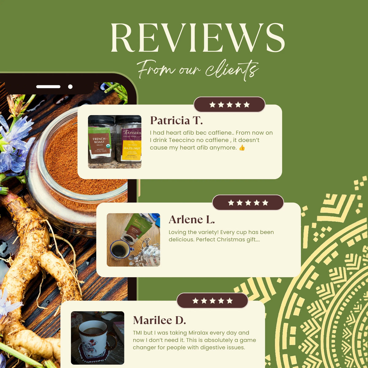French Roast Chicory Herbal Coffee — product photo 2