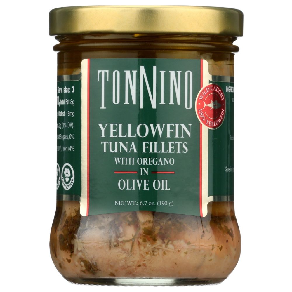 TONNINO: Tuna Fillets with Oregano in Olive Oil, 6.7 oz
