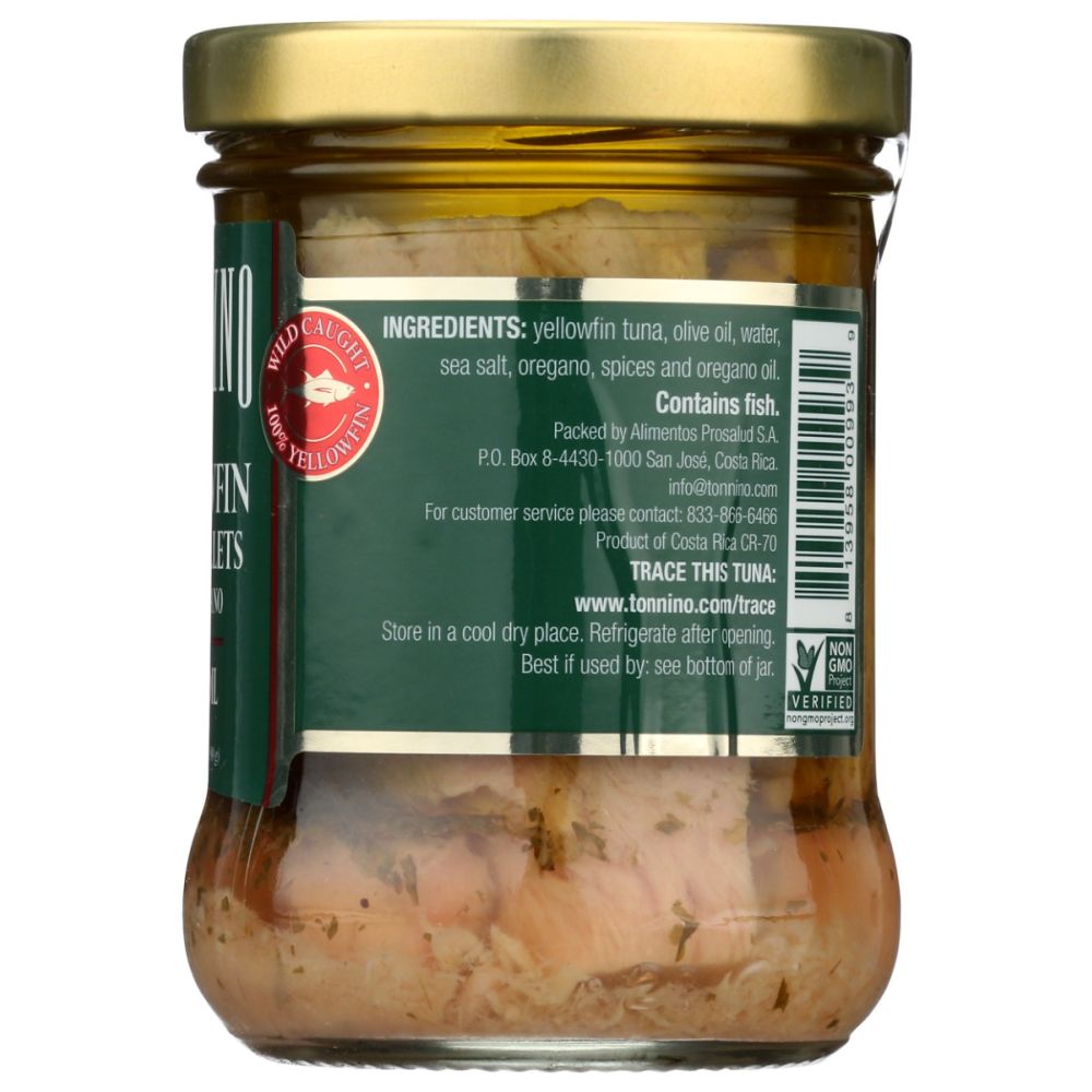 TONNINO: Tuna Fillets with Oregano in Olive Oil, 6.7 oz