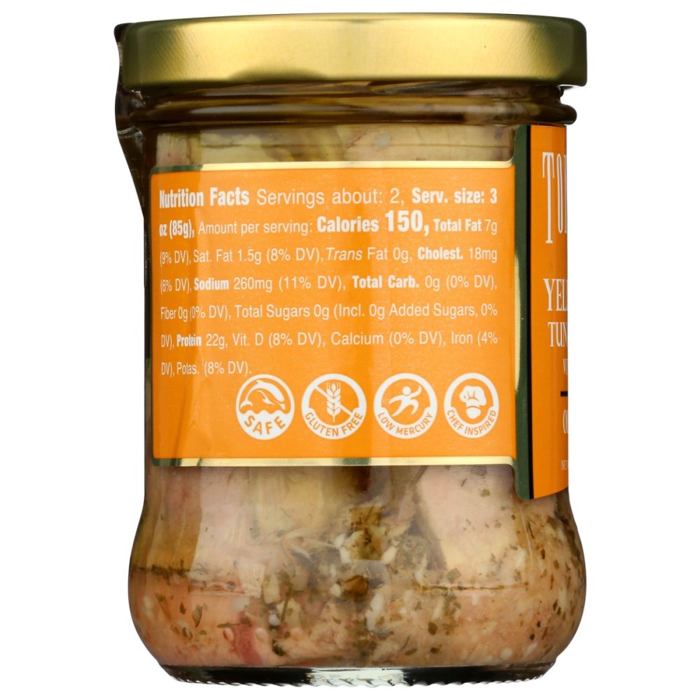 TONNINO: Tuna Fillets with Garlic in Olive Oil, 6.7 oz