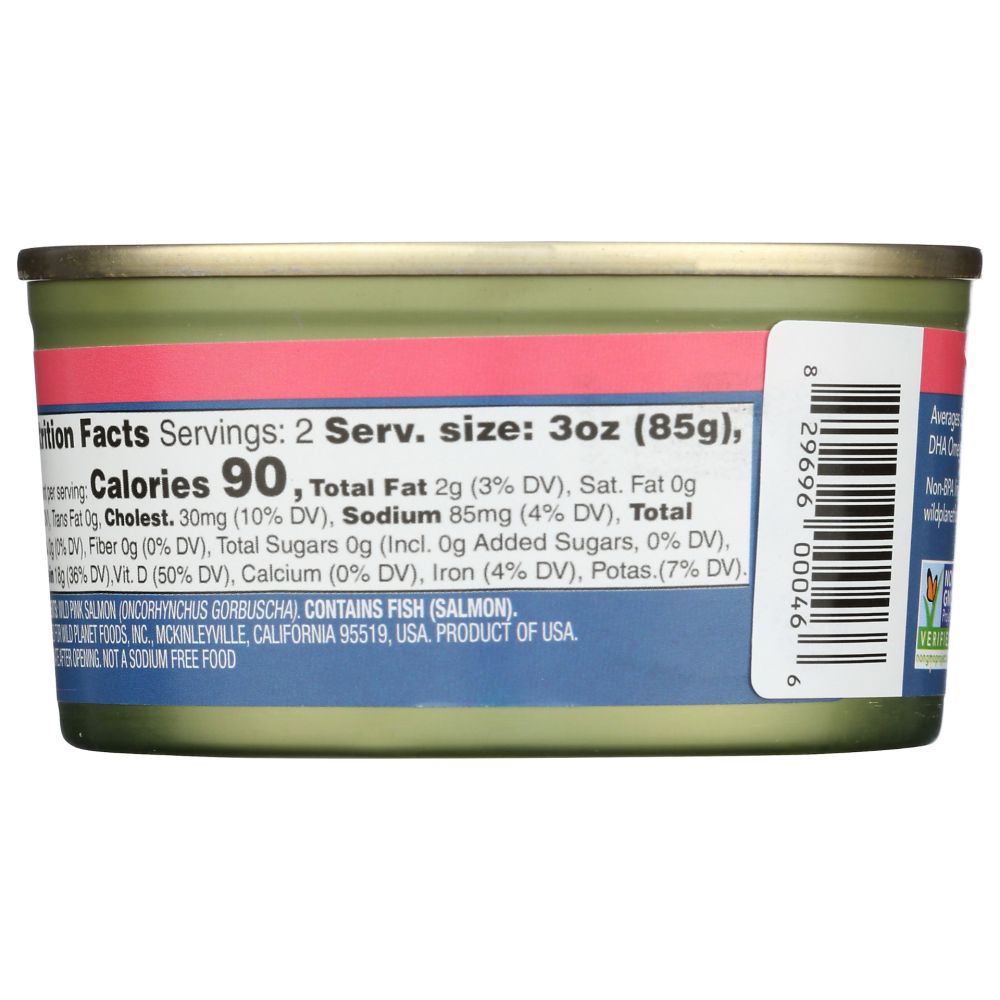 WILD PLANET: Alaska Pink Salmon No Salt, 6 oz — product photo 3