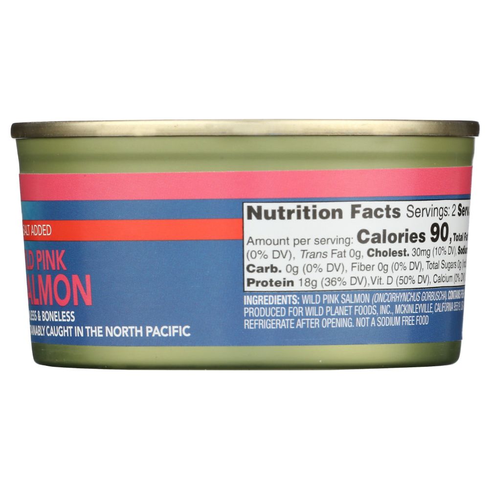 WILD PLANET: Alaska Pink Salmon No Salt, 6 oz — product photo 4