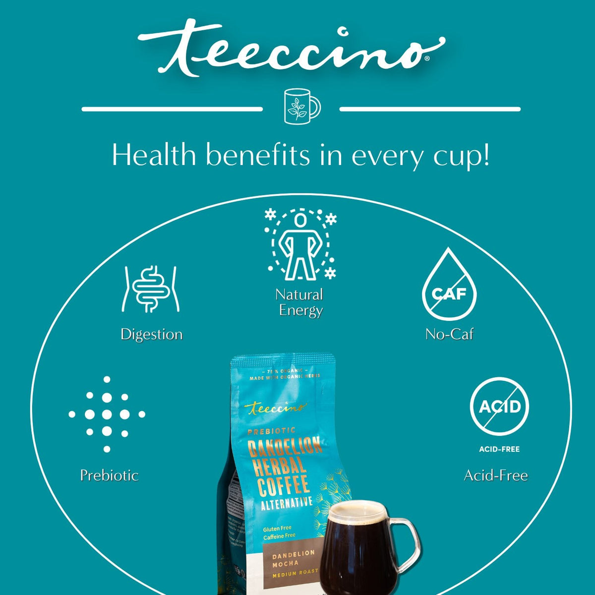 Dandelion Mocha Herbal Coffee — product photo 6