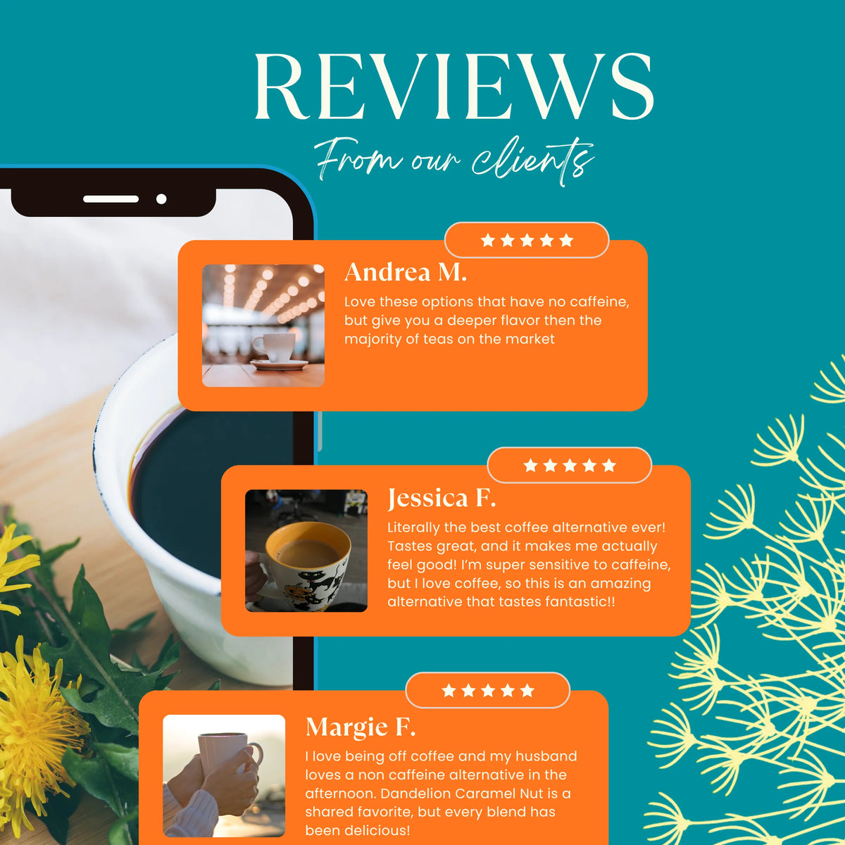 Dandelion Caramel Nut Chicory Herbal Coffee — product photo 2