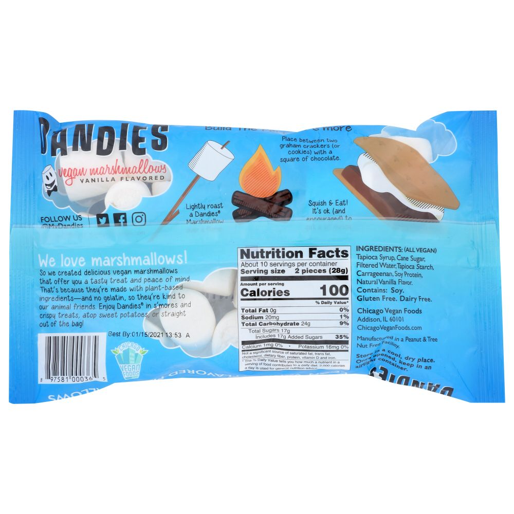 Dandies Vanilla Marshmallows — 10 oz Bag
