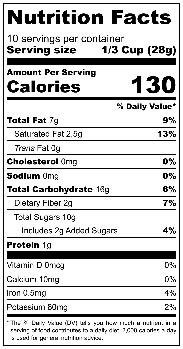 Cascadia Trail Mix — nutrition facts label, photo 4