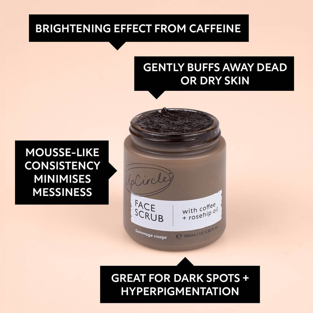 UpCircle Face Scrub with Coffee + Rosehip Oil — Citrus Blend