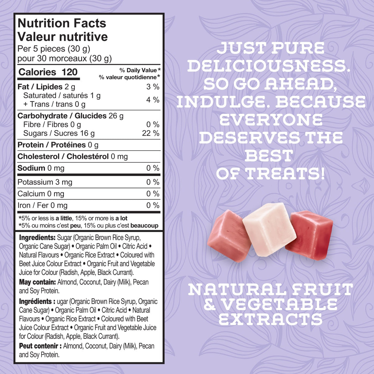 Lovely Organic Sour Chewy Candies