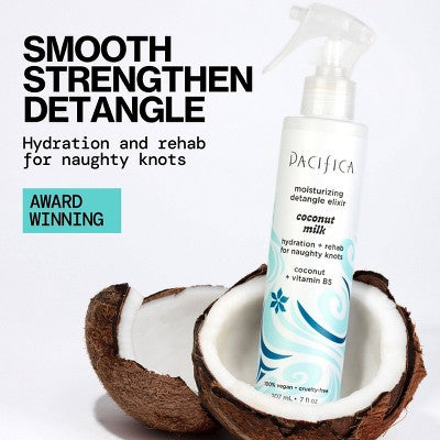 Pacifica Coconut Milk Leave on Detangling and Repair Spray  7 fl oz - New