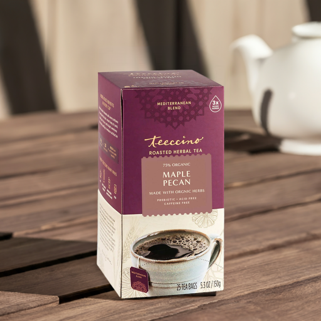 Teeccino Maple Pecan Roasted Herbal Tea — 25 Tea Bags