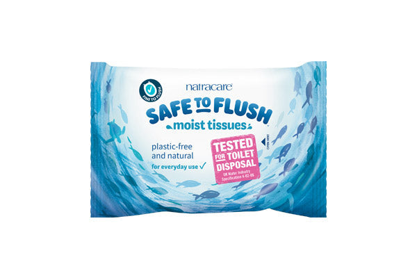 Natracare Safe to Flush Moist Tissues, 30 ct