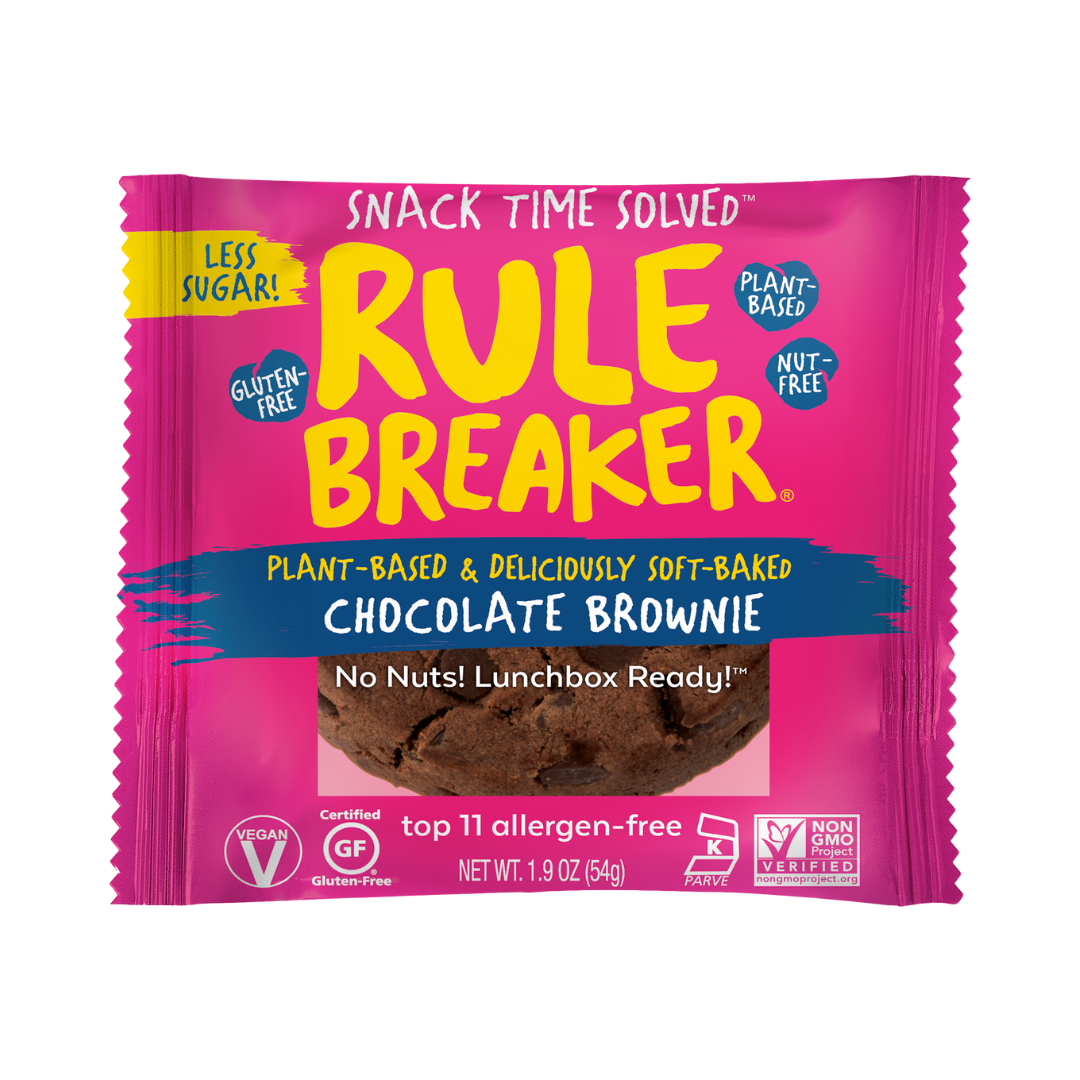 Rule Breaker Chocolate Brownies — Singles, 12-Pack Individually Wrapped 1.9 oz