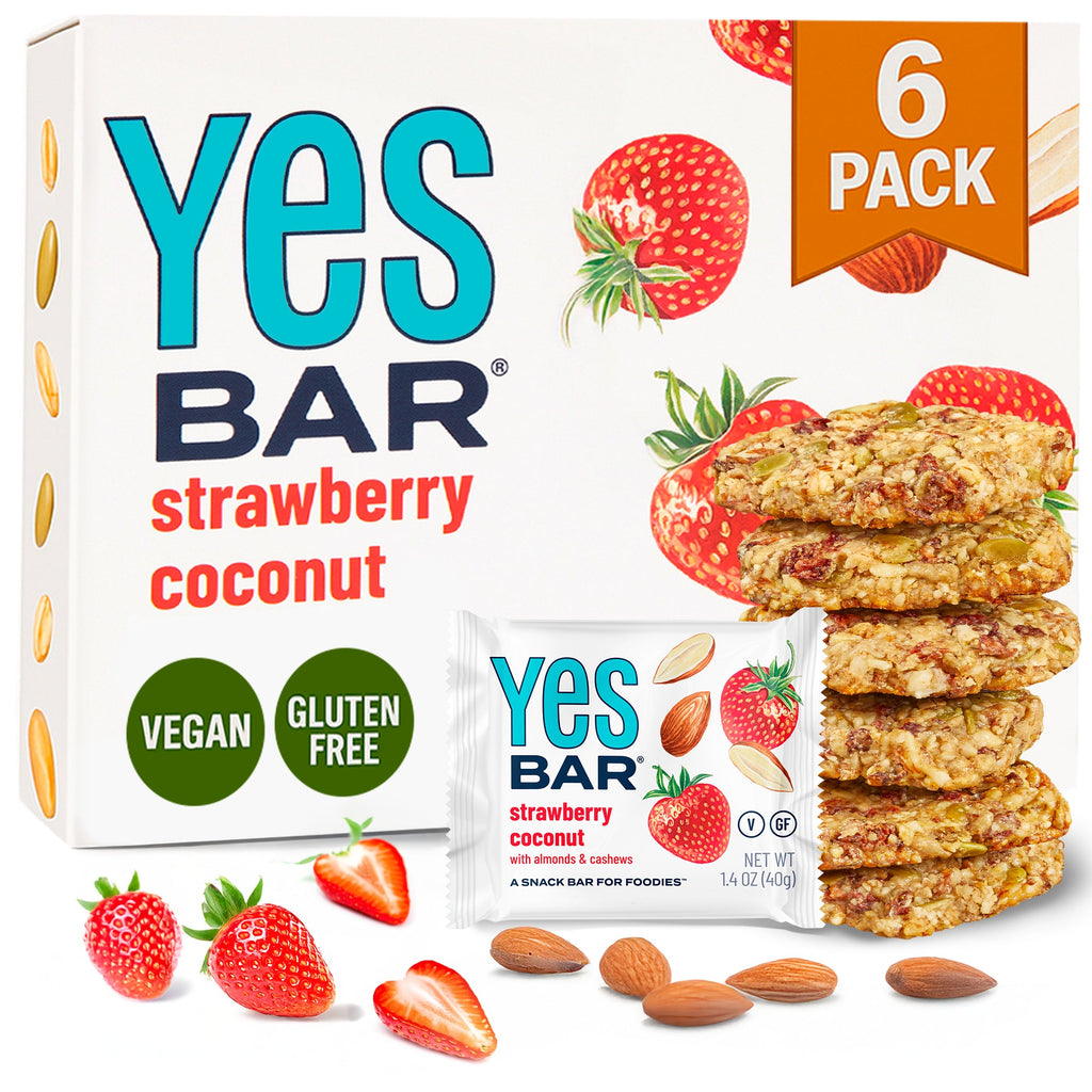Yes Bar Strawberry Coconut Six Pack