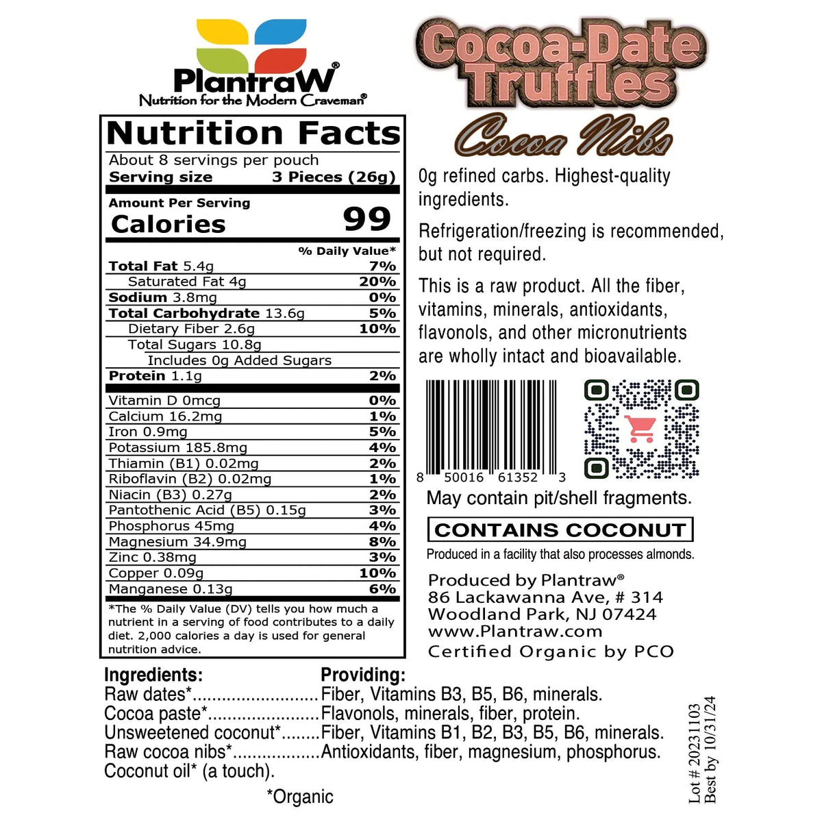 Chocolith® - Nibs (7oz) - Vegan, Gluten-Free, Paleo, 0g Refined Carbs.