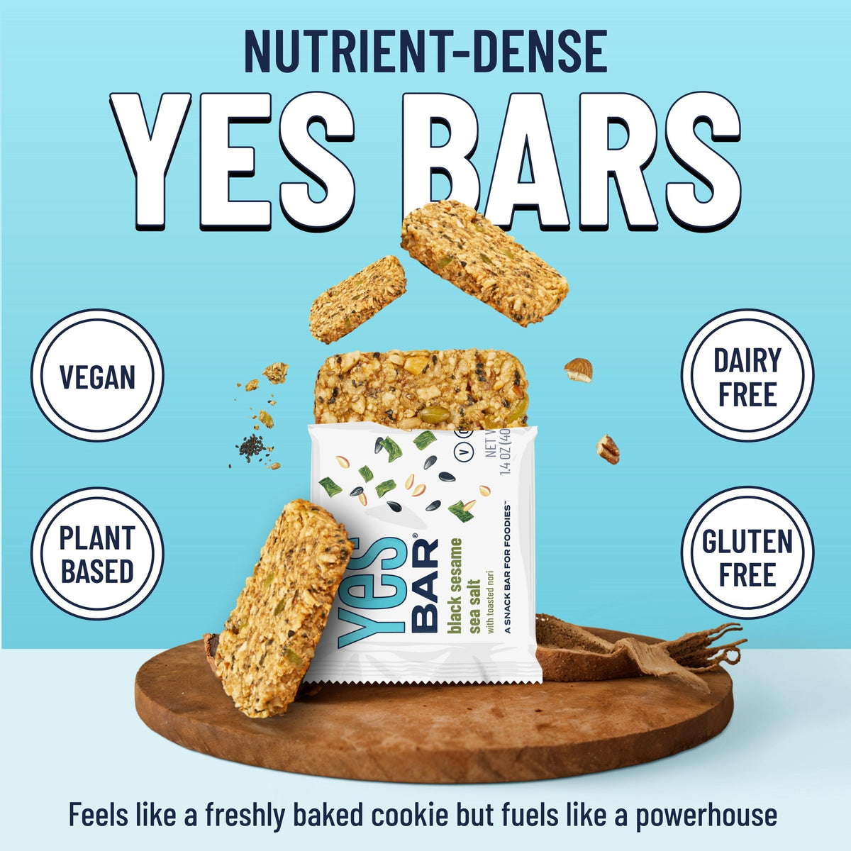 Yes Bar Black Sesame Sea Salt Six Pack