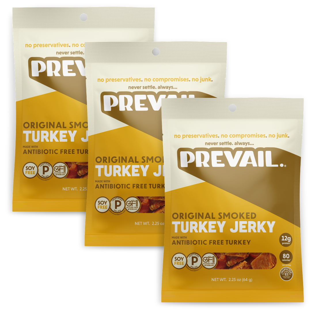 PREVAIL Original Smoked Turkey Jerky, 3 pack
