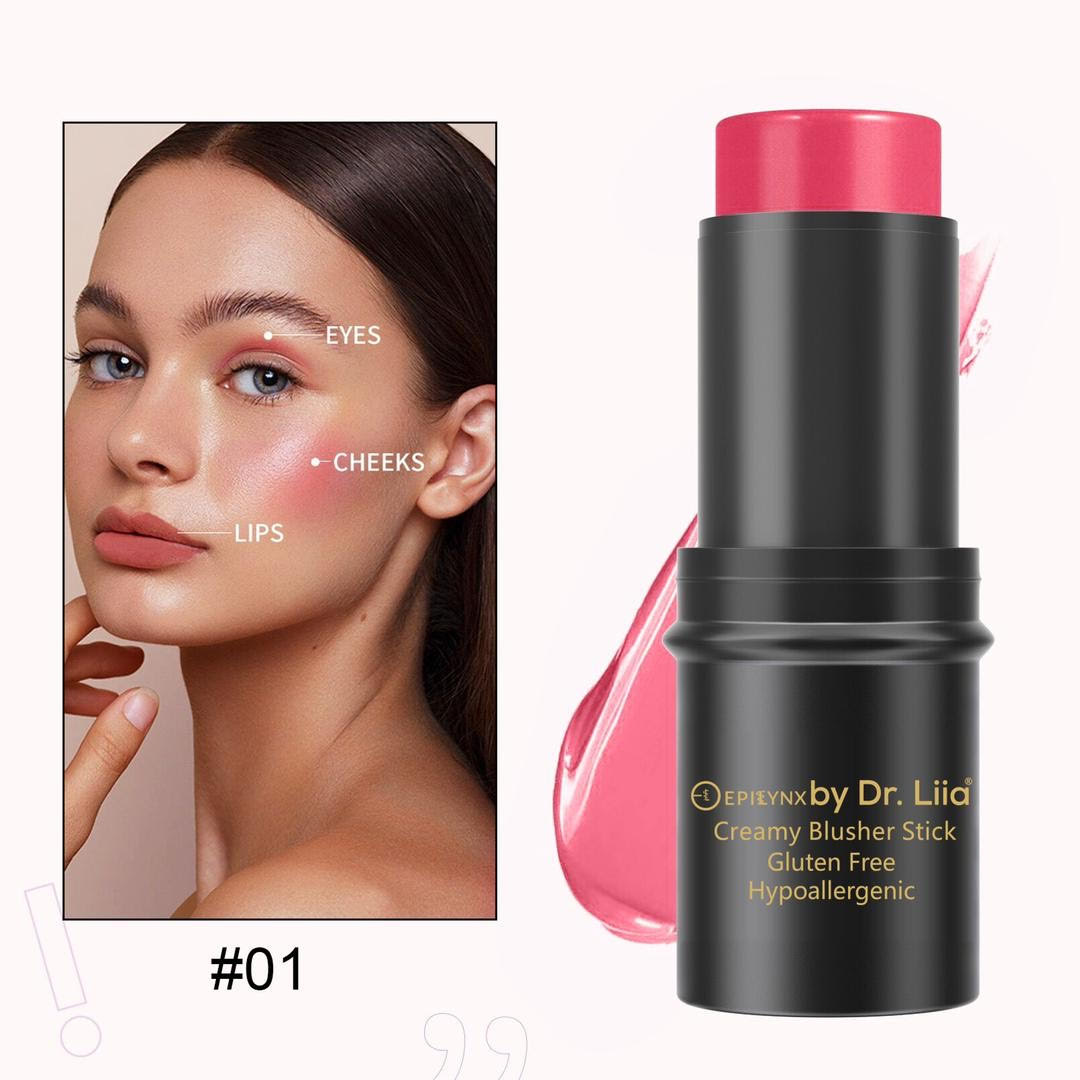 EpiLynx Cream Blush Stick for Cheeks, Lips & Eyes