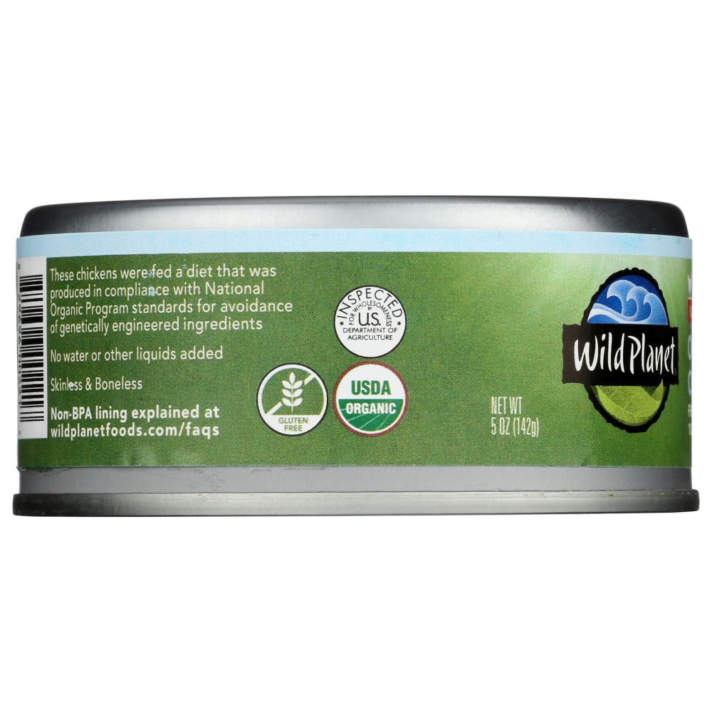 WILD PLANET: Organic Roasted Chicken Breast With Rib Meat No Salt Added, 5 oz — product photo 2