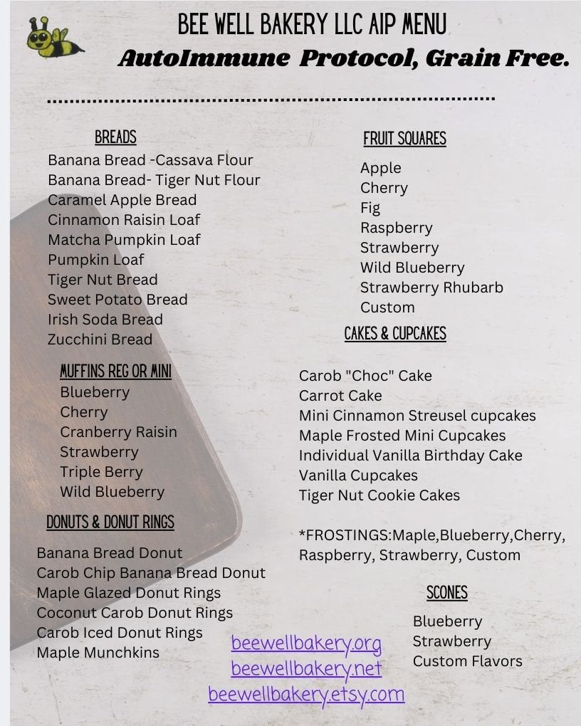 AIP Paleo Banana Bread, Tiger Nut, Gluten Free, Vegan, Dairy Free, Egg Free, Wellness Gift, Healthy Snacks, Autoimmune Protocol, Low FODMAP