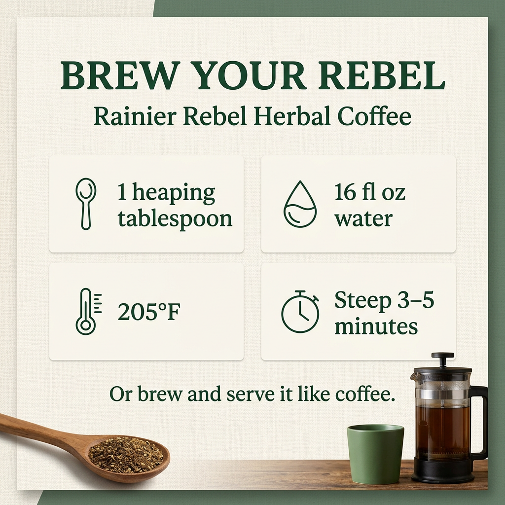 Rainier Rebel Herbal Coffee