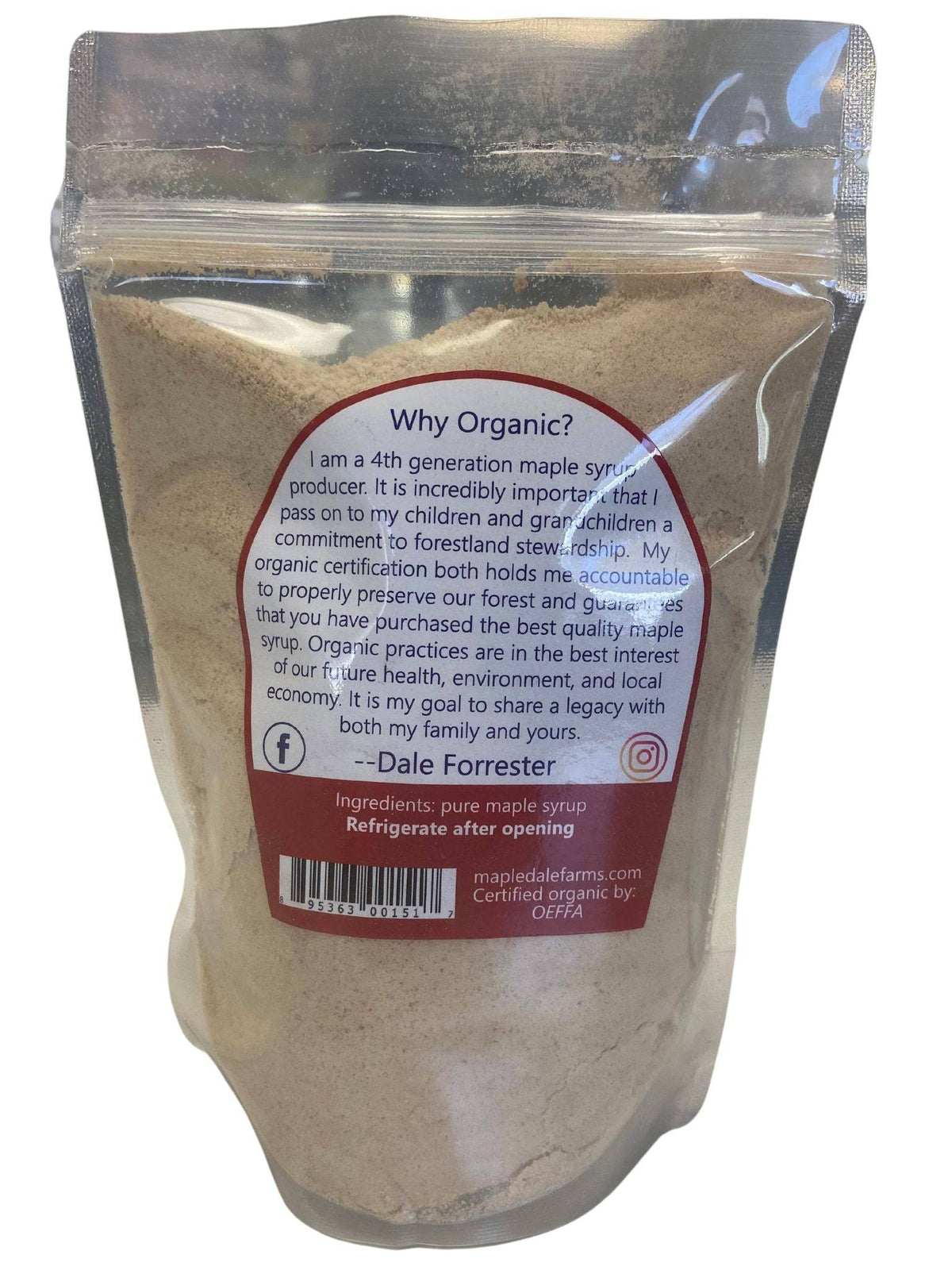 Maple Sugar Granules — product photo 2