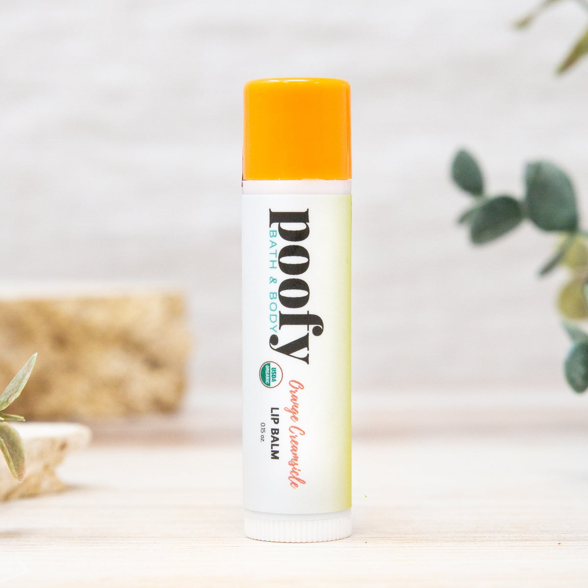 Orange Creamsicle Lip Balm Organic — front label, photo 1