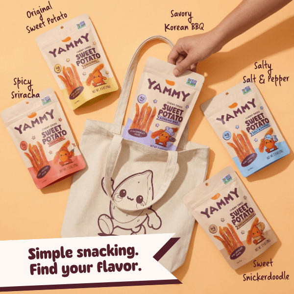 Chewy Dried Sweet Potato Sticks Variety Pack (Pack of 10)