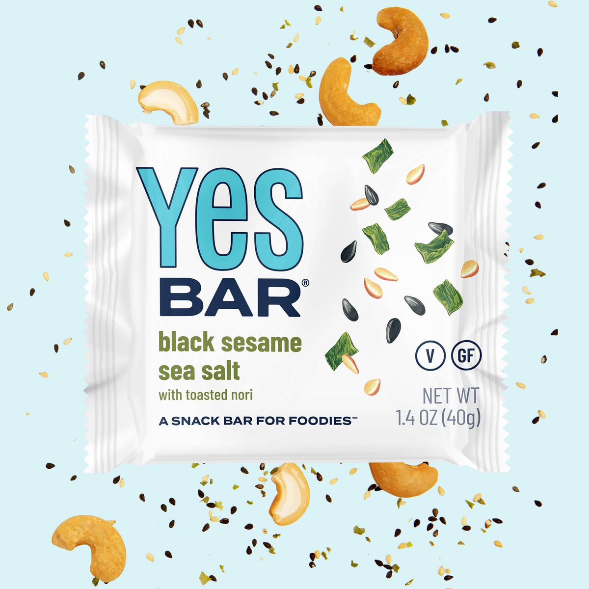 Yes Bar Black Sesame Sea Salt Six Pack