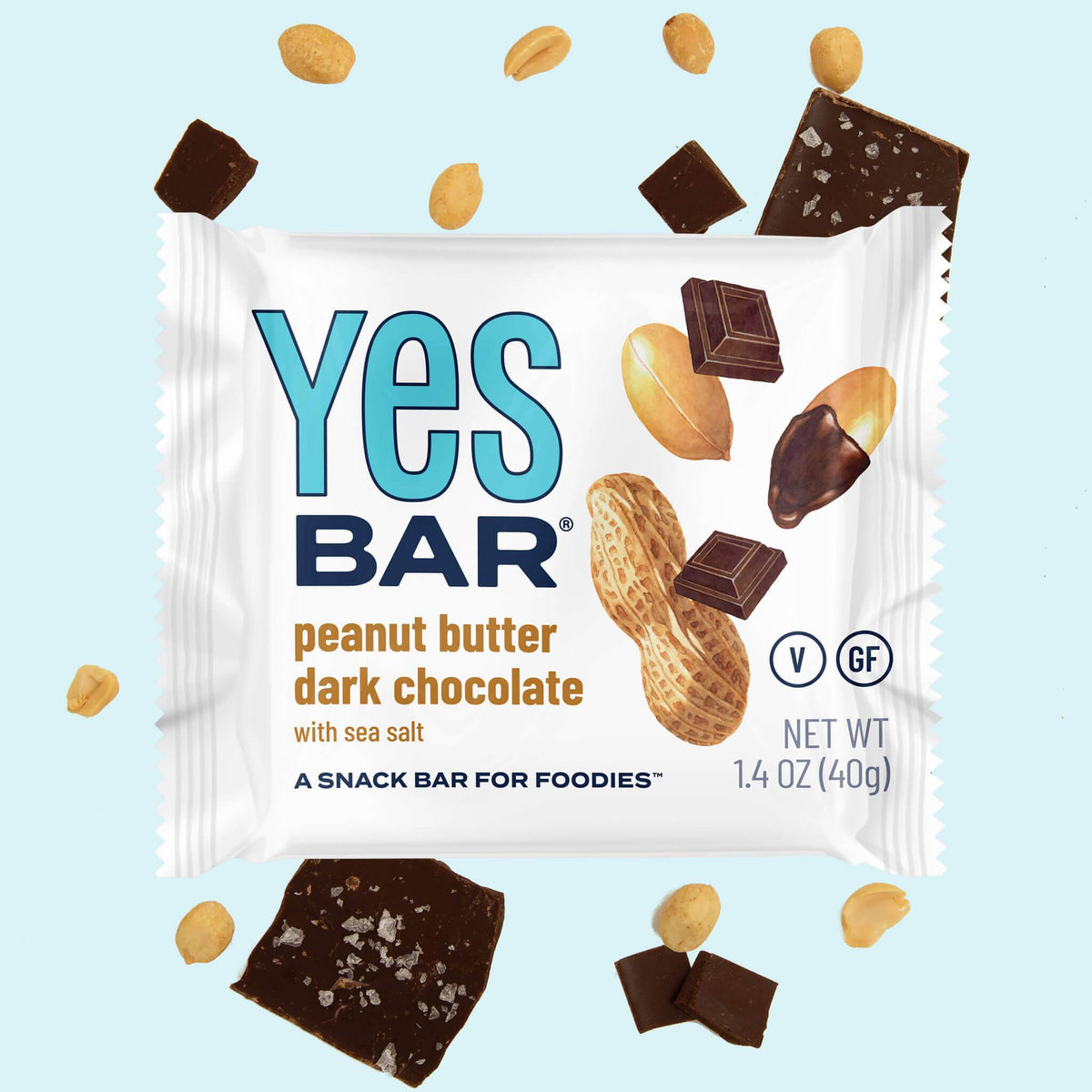 Yes Bar Peanut Butter Dark Chocolate Six Pack